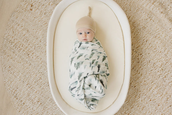 Newborn Baby Knot Hat - Tan