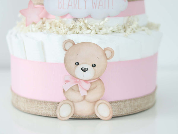 Teddy Bear Diaper Cake Collection - Pink