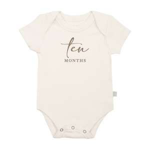 graphic bodysuit | ten months milestone taupe