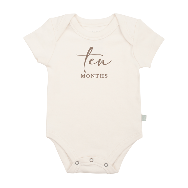 graphic bodysuit | ten months milestone taupe