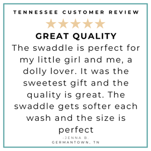 Gift Set: Tennessee Baby Muslin Swaddle Blanket and Burp Cloth/Bib Combo Newborn Essentials for Feeding and Comfort