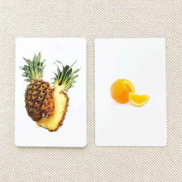 Colorful fruit toddler cards for early learning and play, perfect for engaging young minds.