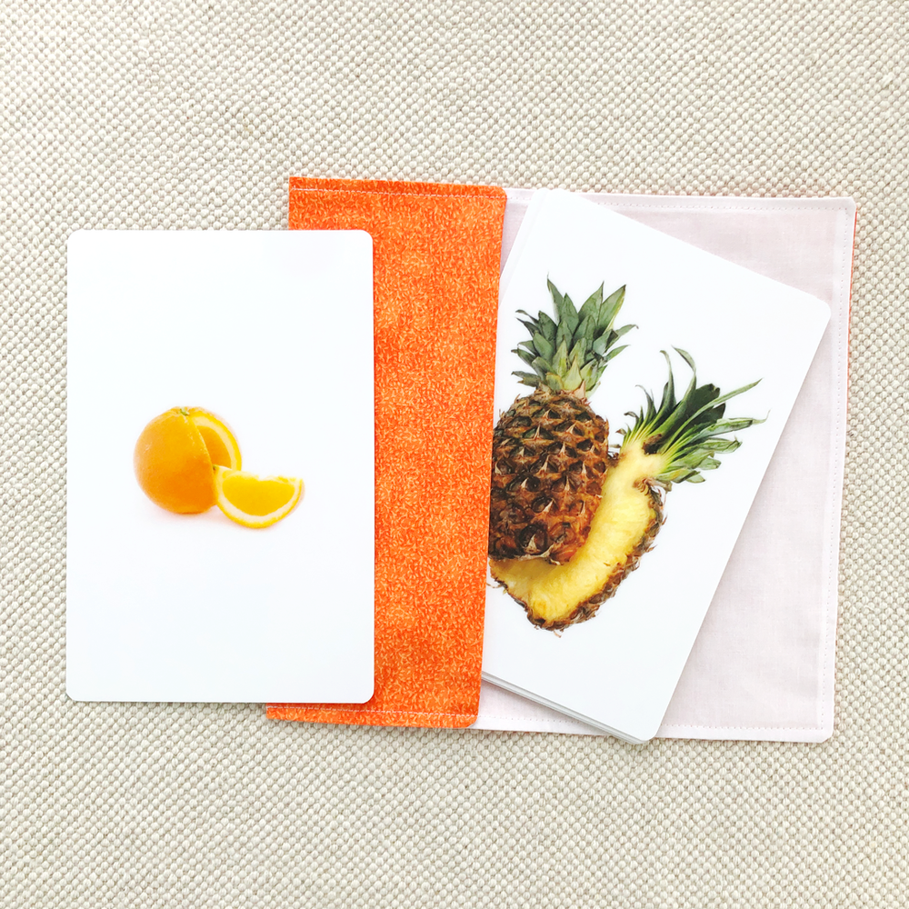 Colorful fruit toddler cards for early learning and play, perfect for engaging young minds.