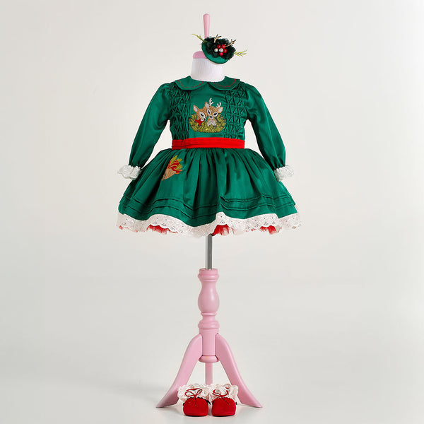 Merry Green Christmas Dress Set