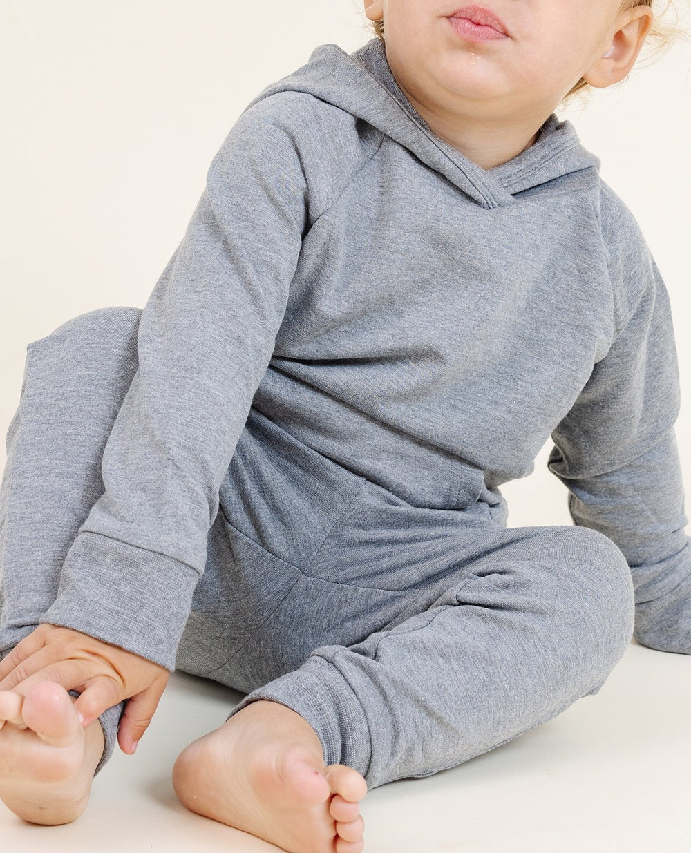 Coziest Hoodie in Steel Heather for babies - soft, stylish, and perfect for comfort in any season.