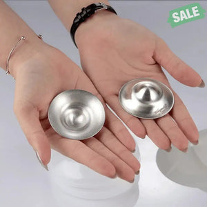 The Original Silver Nursing Cups with Silicone Pads