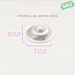 The Original Silver Nursing Cups with Silicone Pads