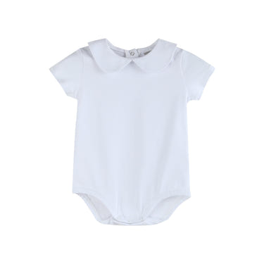 Short sleeve baby onesie in soft fabric, perfect for comfort and style. Ideal for everyday wear.