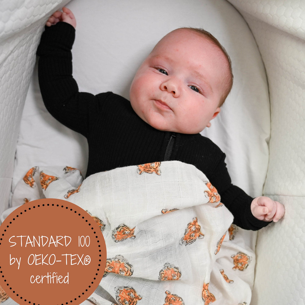 Tiger Baby Muslin Swaddle Blanket - MOOGCO Baby