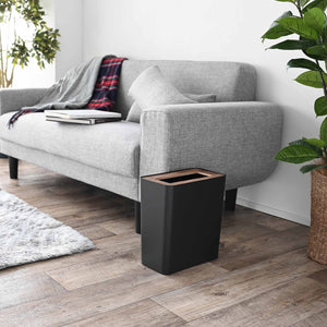 Trash Can - Rectangle - Steel + Wood
