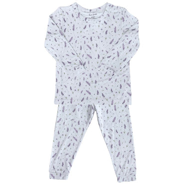 Toddler pajama set in French lavender, soft and cozy sleepwear for kids.
