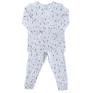 Toddler pajama set in French lavender, soft and cozy sleepwear for kids.