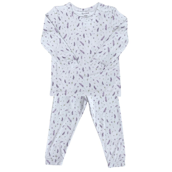 Toddler pajama set in French lavender, soft and cozy sleepwear for kids.