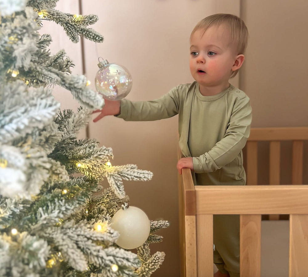 Sage toddler pajama set for comfortable sleepwear in soft fabric, perfect for little ones.