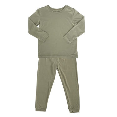 Sage toddler pajama set for comfortable sleepwear in soft fabric, perfect for little ones.