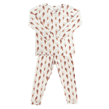Toddler Pajama Set in Sundae Fun Day design, perfect for cozy bedtime and sweet dreams.