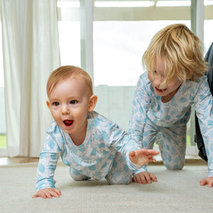 Toddler Pajama Set in Turtley Awesome design, perfect for cozy sleep and bedtime comfort. Angle 3 view.