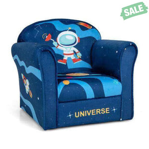 Toddler Upholstered Armchair with Solid Wooden Frame and High-density Sponge Filling-Multicolor Kids Chairs & Seating
