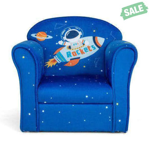Toddler Upholstered Armchair with Solid Wooden Frame and High-density Sponge Filling-Multicolor Kids Chairs & Seating