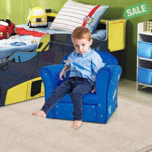 Toddler Upholstered Armchair with Solid Wooden Frame and High-density Sponge Filling-Multicolor Kids Chairs & Seating