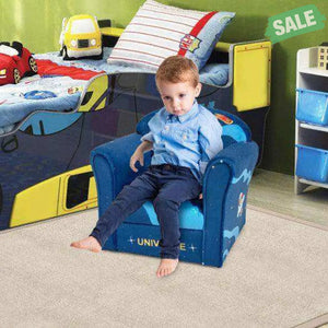 Toddler Upholstered Armchair with Solid Wooden Frame and High-density Sponge Filling-Multicolor Kids Chairs & Seating