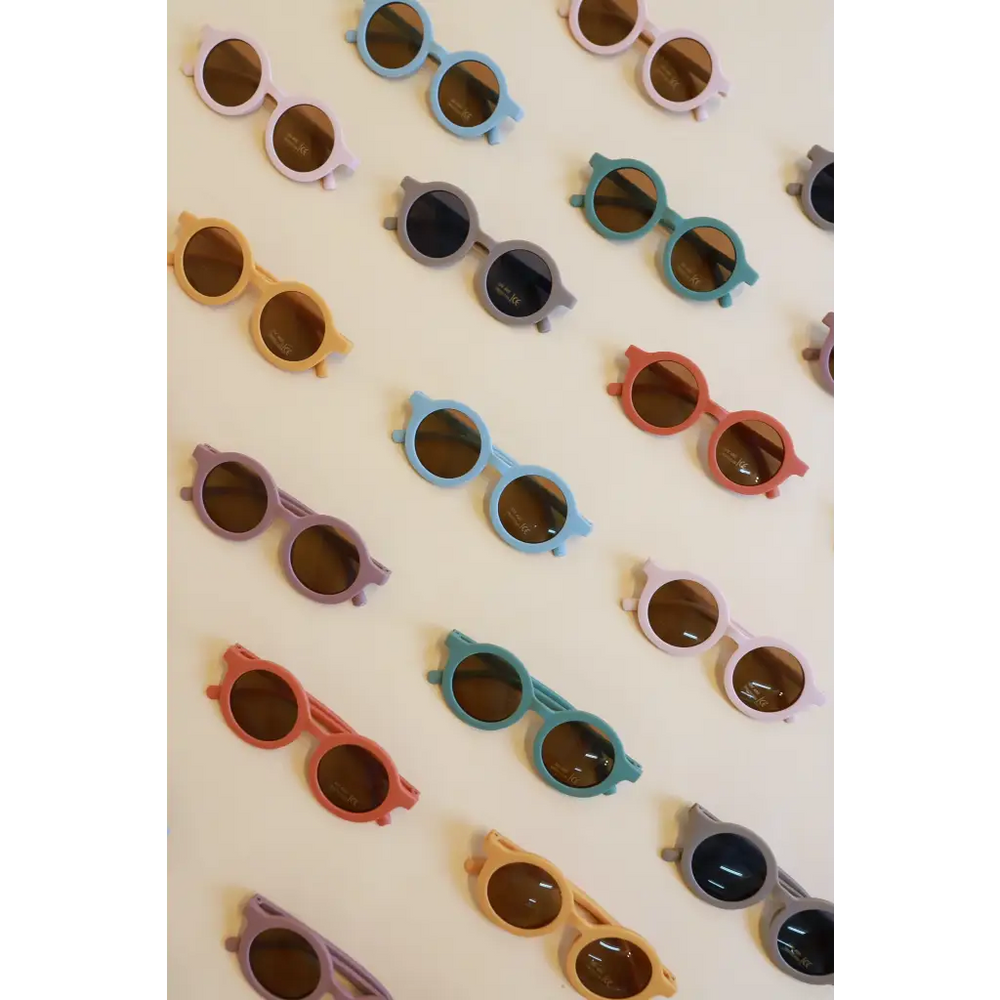 Toddler/Baby Round Retro Sunglasses, UV400 | Sky Blue