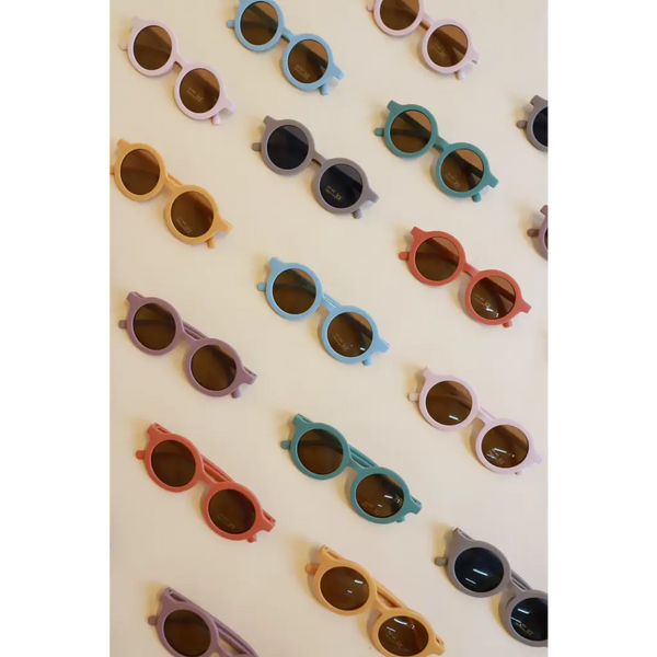 Round Retro Sunglasses for Kids | Light Pink