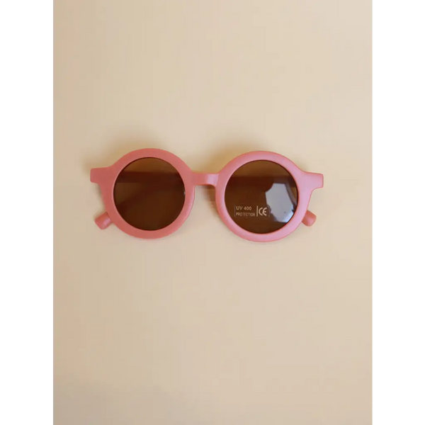 Round Retro Sunglasses for Kids | Light Pink