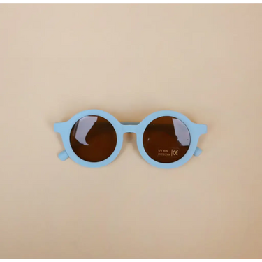 Toddler/Baby Round Retro Sunglasses, UV400 | Sky Blue