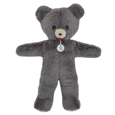 TOINOU | Grey Plush Bear Toy (33cm) - Made in France - MOOGCO Baby