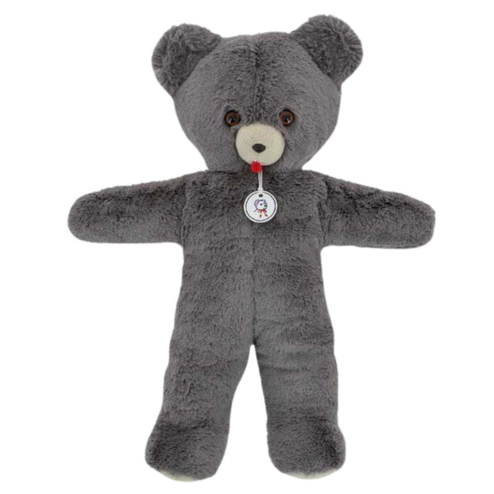 TOINOU | Grey Plush Bear Toy (33cm) - Made in France