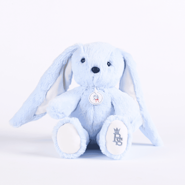 LAPINOU | Blue Plush Bunny Toy (20cm)  | Made in France - MOOGCO Baby