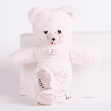 TOINOU | Pink Plush Bear Toy (33cm) - Made in France - MOOGCO Baby