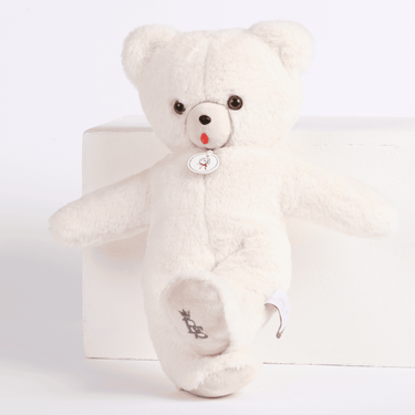 TOINOU | Ivory Plush Bear Toy (33cm) - Made in France - MOOGCO Baby