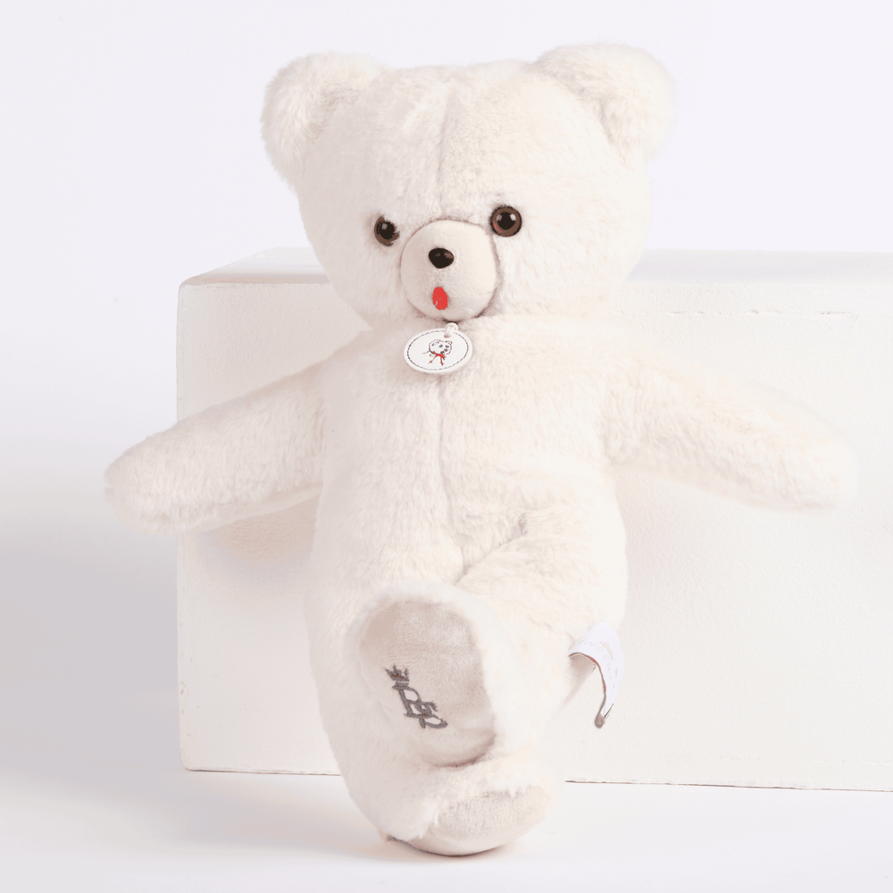 TOINOU | Ivory Plush Bear Toy (33cm) - Made in France