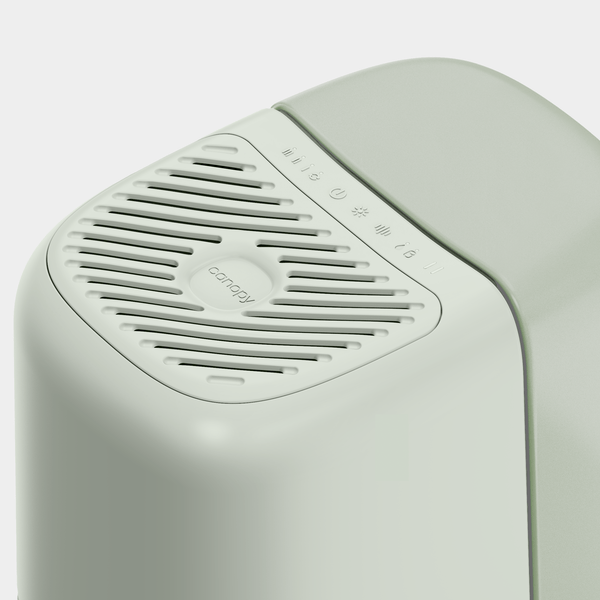 Nursery Humidifier 2.0 at angle 8, designed for optimal baby comfort and air quality in nurseries.