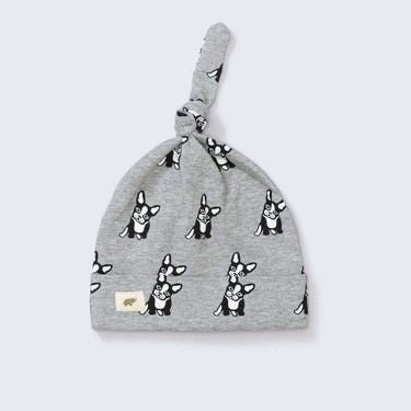 Top Knot Cap - Top Dog On Grey - FINAL SALE