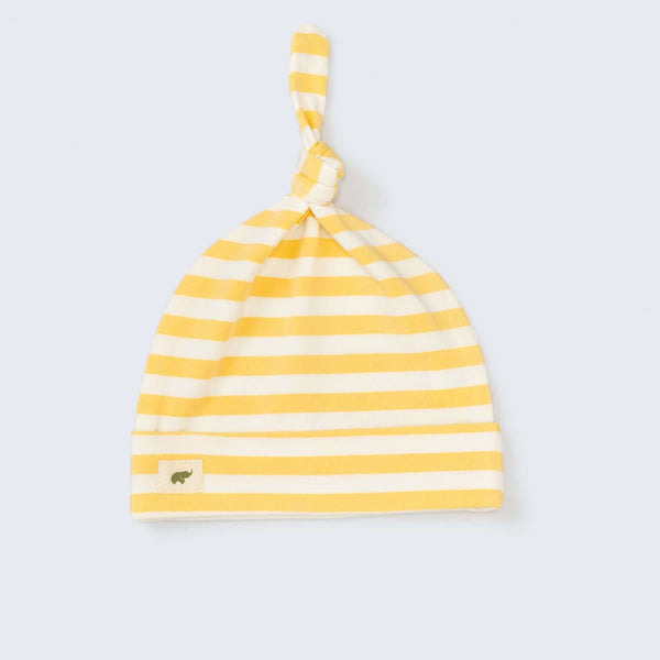 Top Knot Cap - Yellow Classic Stripe - FINAL SALE