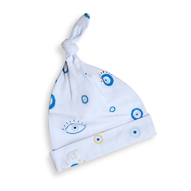 Top Knot Hat - Eye See You for babies, featuring playful eye design, perfect for stylish and cozy wear.