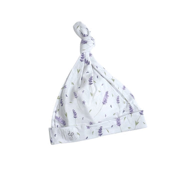 Top Knot Hat in French Lavender for babies - stylish and comfortable knot hat for infants.
