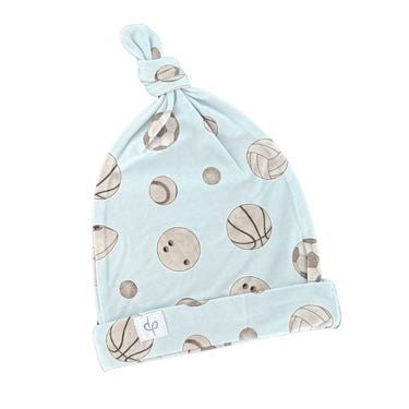Top Knot Hat in Baby Ballers design, perfect for stylish infants. Ideal for cozy comfort and trendy outfits.