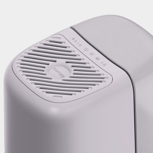Nursery Humidifier 2.0 at angle 10, designed for baby comfort and healthier air quality in nurseries.