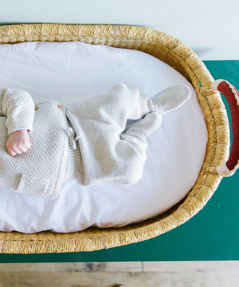 "Nightfall Changing Basket - Stylish and functional baby changing solution for nursery or on-the-go."