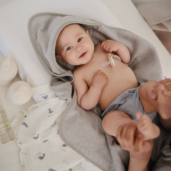 Mushie Organic Cotton Baby Hooded Towel Hooded for Babies and Toddlers