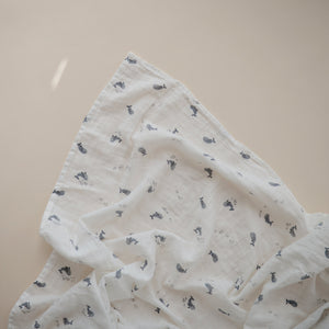 Mushie Organic Cotton Muslin Swaddle Blanket extra soft