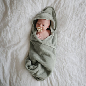 Mushie Organic Cotton Baby Hooded Towel Hooded for Babies and Toddlers