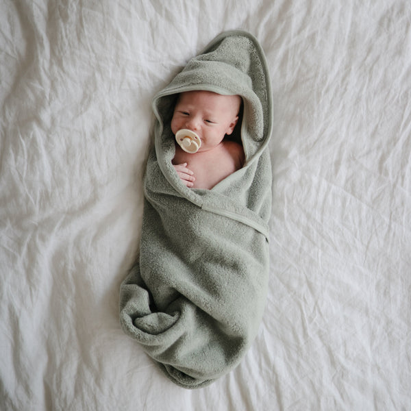 Mushie Organic Cotton Baby Hooded Towel Hooded for Babies and Toddlers