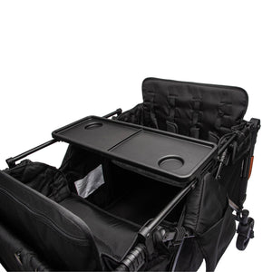 ToyRides Elite Wagon Stroller W/ Removable 4-Seater, Extra-Thick Support Bar & Higher 212 Load Capacity, Black