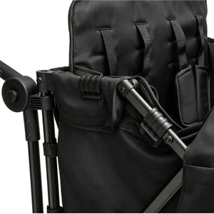 ToyRides Elite Wagon Stroller W/ Removable 4-Seater, Extra-Thick Support Bar & Higher 212 Load Capacity, Black