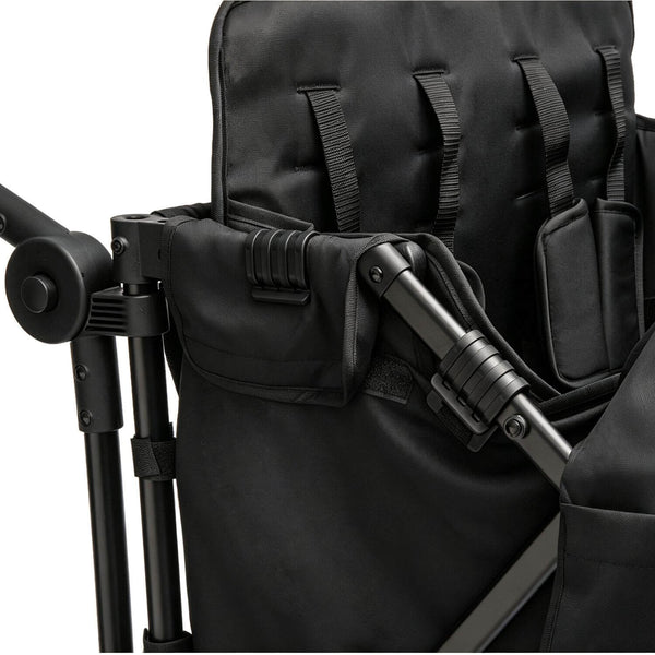 ToyRides Elite Wagon Stroller W/ Removable 4-Seater, Extra-Thick Support Bar & Higher 212 Load Capacity, Black